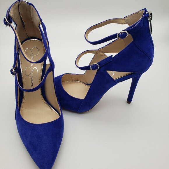 Jessica Simpson Blue Suede Shoes, Size 7M - Picture 1 of 3
